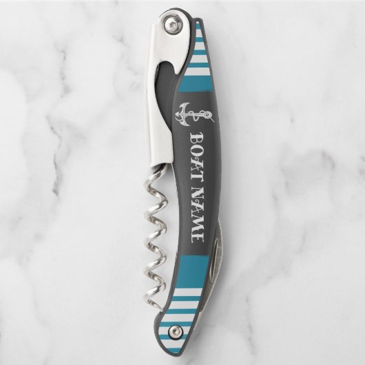 青のパーソナ航海のライズいかり ソムリエナイフ (正面)