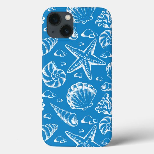 青のビーチパターン Case-Mate iPhoneケース (裏面)