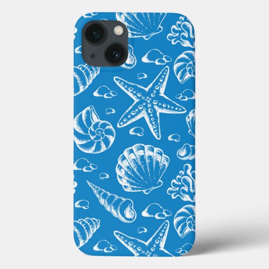 青のビーチパターン Case-Mate iPhoneケース (裏面)