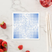 青のピクセルのパターン スタンダードカクテルナプキン (インサイチュ)