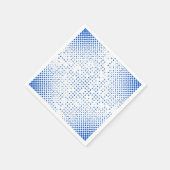 青のピクセルのパターン スタンダードカクテルナプキン (角)