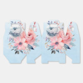 青のピンクと青の水色の花模様 フェイバーボックス (見開き)