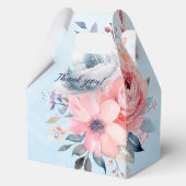 青のピンクと青の水色の花模様 フェイバーボックス (裏面)