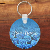 青のフィールドバラキーチェーン キーホルダー (正面)