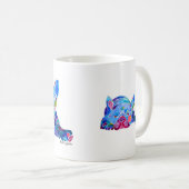 青のフレンチブルドッグ コーヒーマグカップ (正面右)