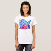青のフレンチブルドッグ Tシャツ (正面フル)