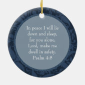 青のフローラ枠：記念：写真オーナメント セラミックオーナメント (裏面)