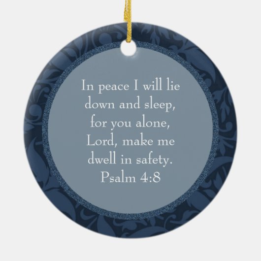 青のフローラ枠:記念:写真オーナメント セラミックオーナメント (裏面)