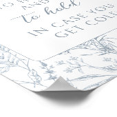 青のブランケットのポスター結婚を持って保持する ポスター (角)