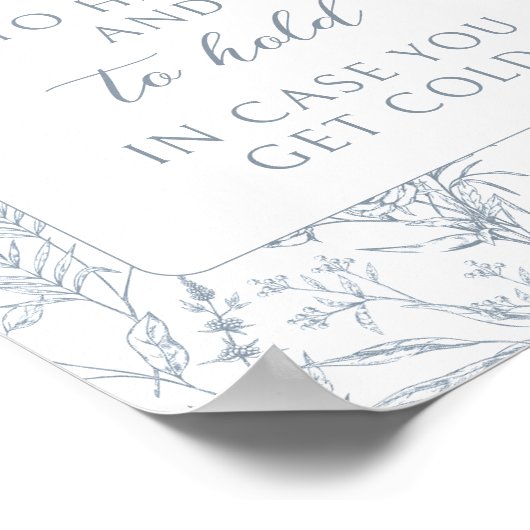 青のブランケットのポスター結婚を持って保持する ポスター (角)