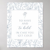 青のブランケットのポスター結婚を持って保持する ポスター (正面)