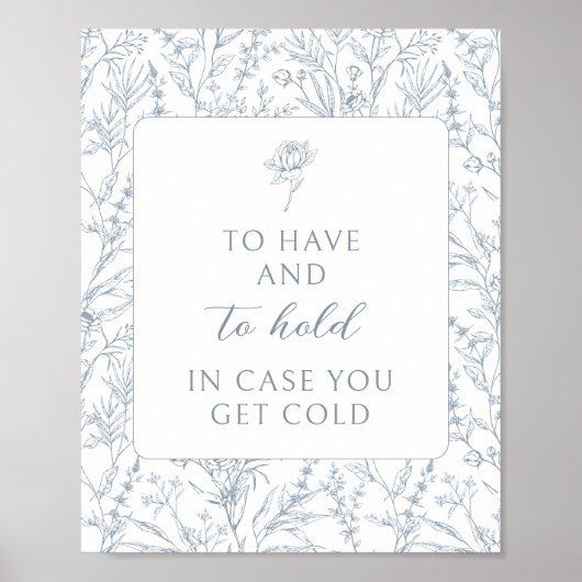 青のブランケットのポスター結婚を持って保持する ポスター (正面)