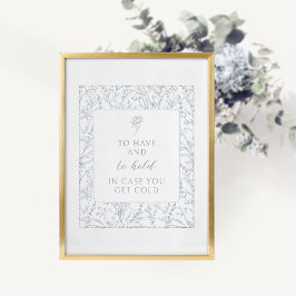 青のブランケットのポスター結婚を持って保持する ポスター