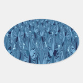 青のブレンド 楕円形シール (正面)