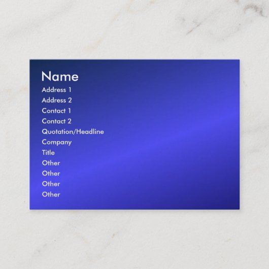青のプロファイルカード 名刺 (正面)
