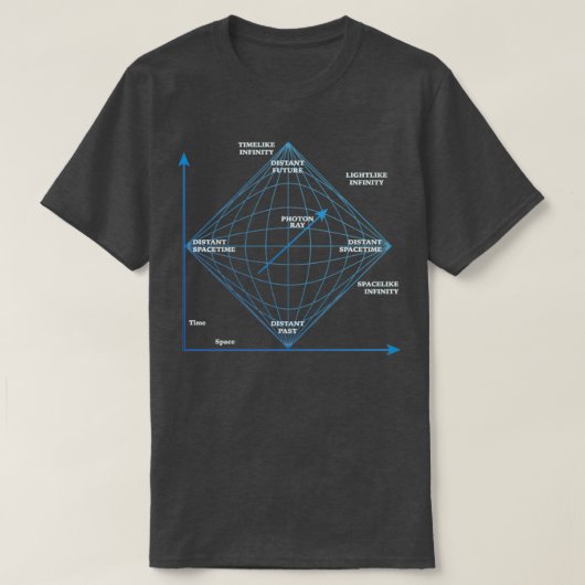 青のペンローズ図 Tシャツ (デザイン正面)