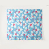 青のホリーベリー タペストリー (正面(横))