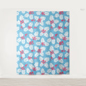 青のホリーベリー タペストリー (正面)