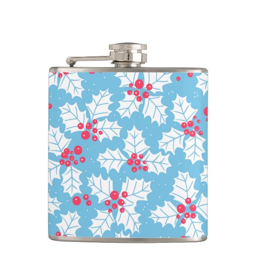 青のホリーベリー フラスク (正面)