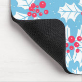 青のホリーベリー マウスパッド (コーナー)