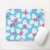 青のホリーベリー マウスパッド (マウス)