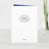 青のホワイトランタンキャンドルとオーナメントカード カード (裏面)