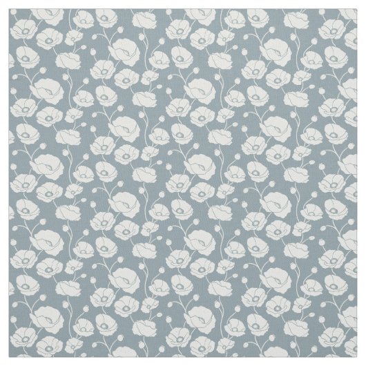 青のポピー畑 ファブリック (見本)