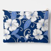 青のポリネシアの夢のパターン アクセサリーポーチ (裏面)