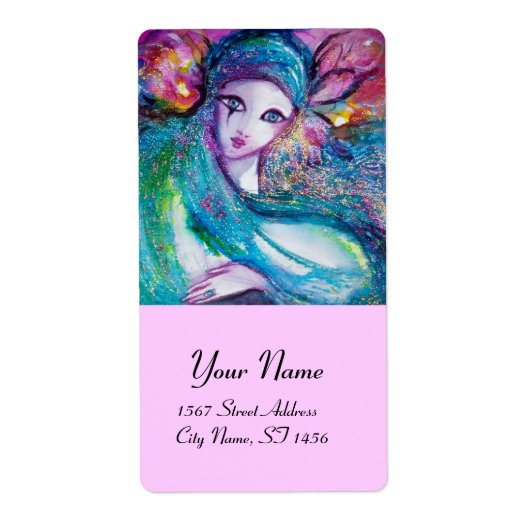 青のマスク，ピンク ラベル (正面)