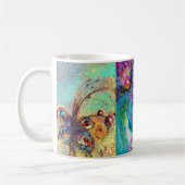 青のマスク/ベネチアンマスカレードマスク コーヒーマグカップ (左)