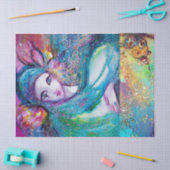 青のマスク/ベネチアンマスカレードマスク 薄葉紙 (クラフト)