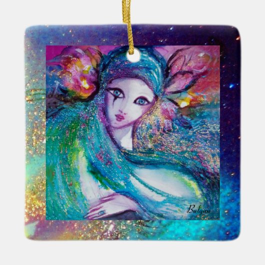 青のマスク,モノグラム セラミックオーナメント (正面)