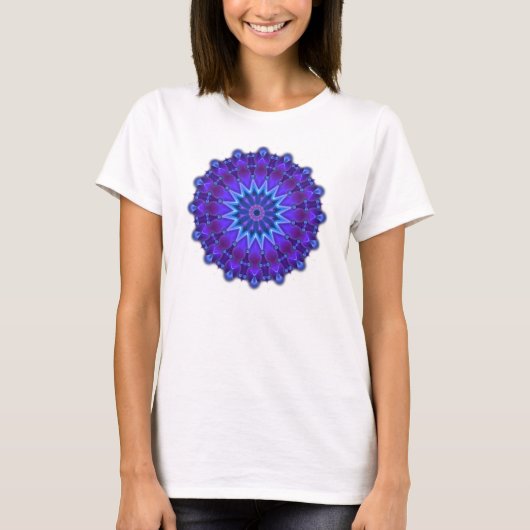 青のマンダラスター Tシャツ (正面)