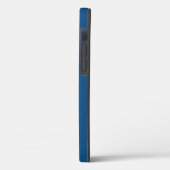 青のミニマルホワイトモノグラムグレーのスクリプト名 Case-Mate iPhoneケース (裏面 / 左)