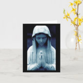 青のメリー カード (黄色い花)