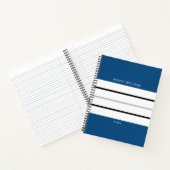 青のモノクロストライプの ノートブック (内部)