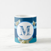青のモノグラマグ コーヒーマグカップ (中央)