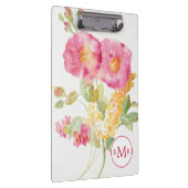 青のモノグラム|の白いデイジー クリップボード (右)