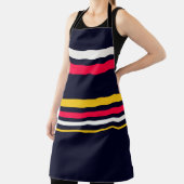 青のユニフォームストライプ エプロン (インサイチュ)
