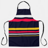 青のユニフォームストライプ エプロン (正面)