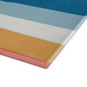 青のユニフォームストライプ カッティングボード (角)