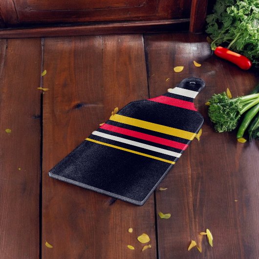 青のユニフォームストライプ カッティングボード