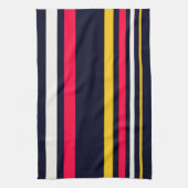 青のユニフォームストライプ キッチンタオル (縦)