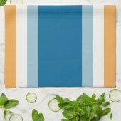 青のユニフォームストライプ キッチンタオル (折り畳み)