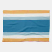 青のユニフォームストライプ キッチンタオル (横)