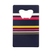 青のユニフォームストライプ クレジットカード栓抜き (裏面)