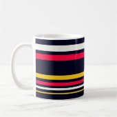 青のユニフォームストライプ コーヒーマグカップ (左)