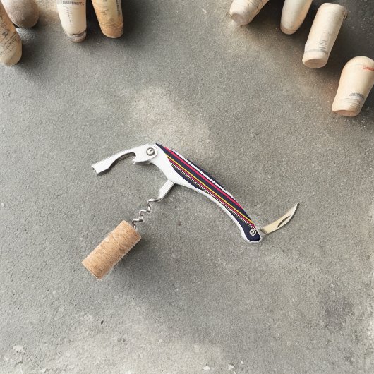 青のユニフォームストライプ ソムリエナイフ