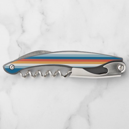 青のユニフォームストライプ ソムリエナイフ (裏面)