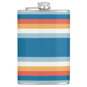 青のユニフォームストライプ フラスク (正面)
